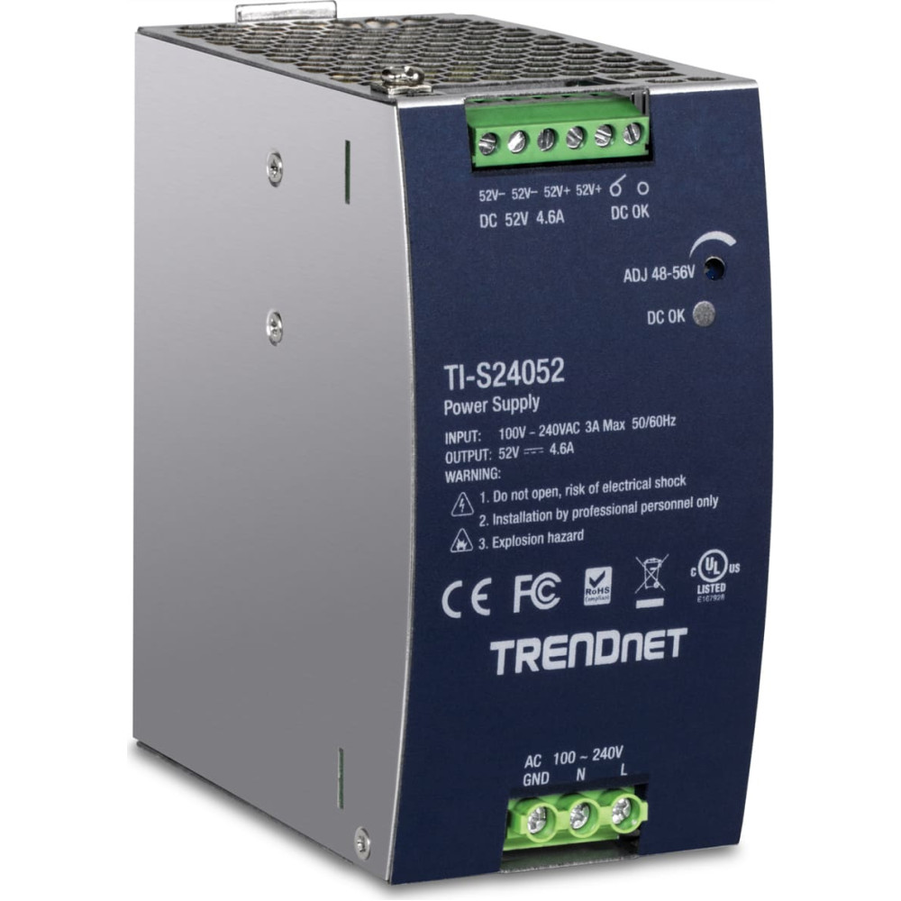 Trendnet DIN-Rail Power Supply 240W,52V DC,4.61A, AC to DC