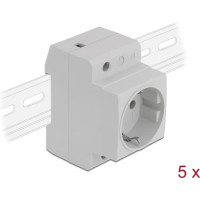 Delock Power Socket with a Side Grounding Contact for DIN Rail 5 pieces