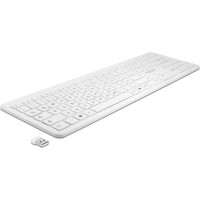 Delock USB Keyboard 2.4 GHz wireless white (flat)