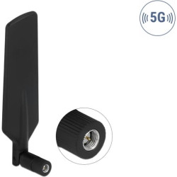 Delock 5G LTE Antenna SMA plug -1 - 3 dBi omnidirectional rotatable with tilt joint black