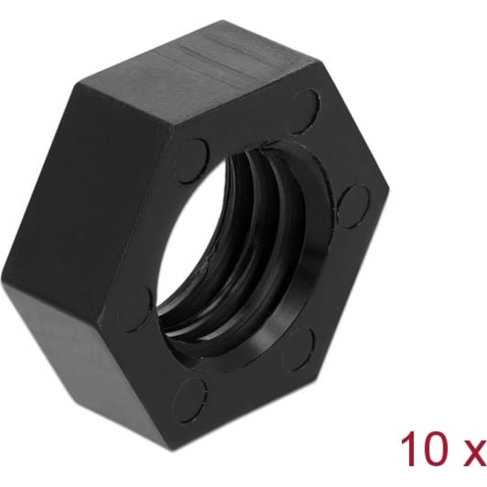 Navilock GNSS Nut Nylon 15.875 mm (5/8"-11 UNC) 10 pieces black