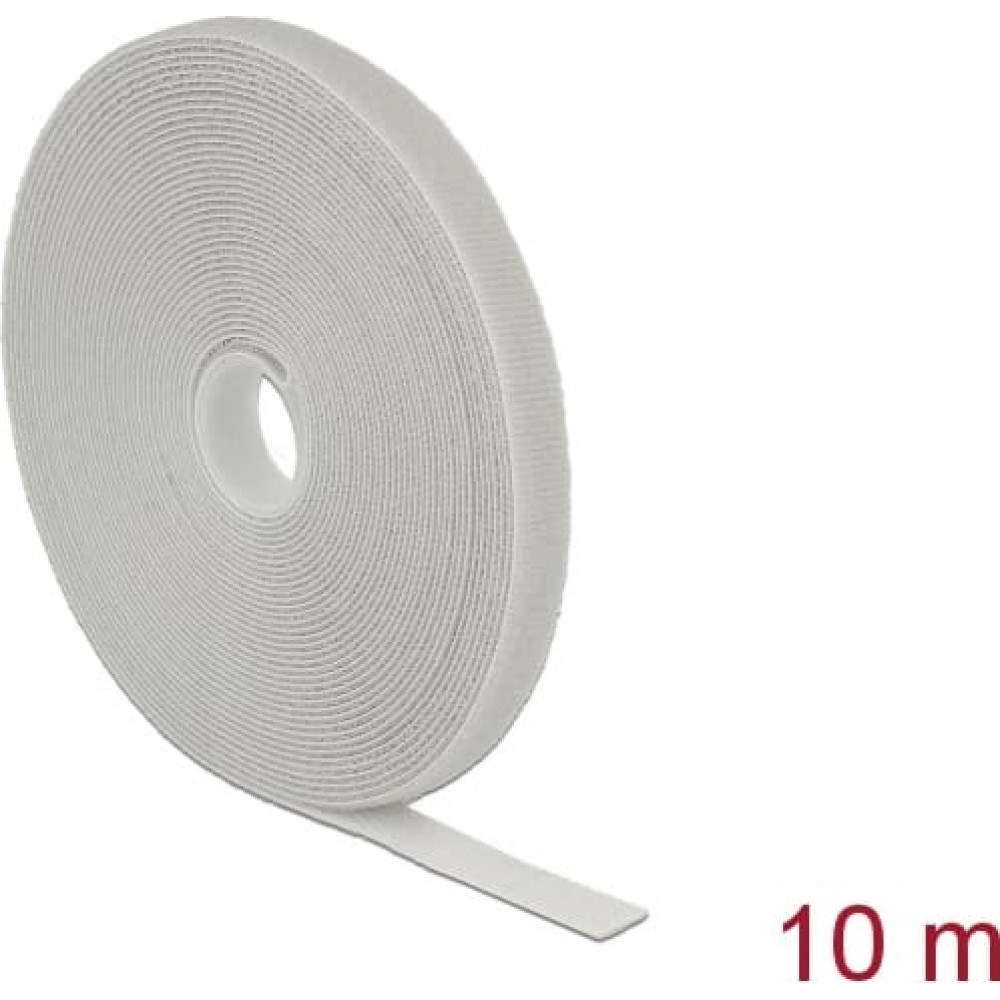 Delock Hook-and-loop tape on roll L 10 m x W 13 mm grey