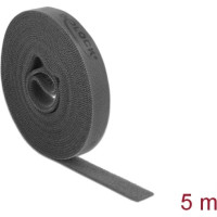 Delock Hook-and-loop tape on roll L 5 m x W 15 mm grey