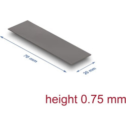 Delock Thermal Conductive Pad 70 x 20 x 0.75 mm for M.2 modules 3.2 W/mK - Low Oil Bleeding