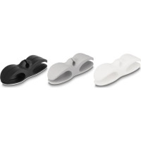 Delock Cable holder with 3 feed-throughs self-adhesive set 3 pieces