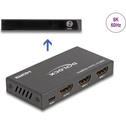 Delock HDMI Switch 2 x HDMI in to 1 x HDMI out 8K 60 Hz
