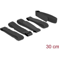Delock Hook-and-loop fasteners L 300 mm x W 20 mm 5 pieces with loop black