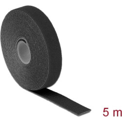 Delock Hook-and-loop tape on roll L 5 m x W 20 mm black