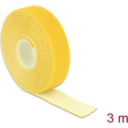 Delock Hook-and-loop tape on roll L 3 m x W 20 mm yellow