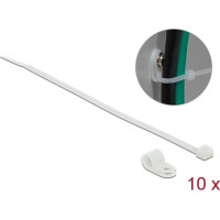 Delock Mounting Clamp 6.4 mm with Cable Tie L 200 x W 3.6 mm white