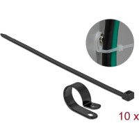 Delock Mounting Clamp 25.4 mm with Cable Tie L 300 x W 7.2 mm black