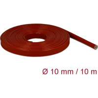 Delock Fire-Proof Sleeving Silicone-Coated 10 m x 10 mm red