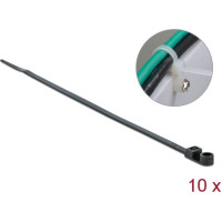 Delock Cable Tie with Fastening Eyelet L 160 x W 4.8 mm black 10 pieces
