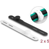 Delock Soft Tie flexible reusable set 10 pieces black / white