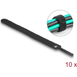 Delock Hook-and-loop cable tie L 150 x W 12 mm black 10 pieces