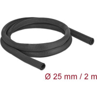 Delock Woven Sleeve self-closing heat-resistant 2 m x 25 mm black