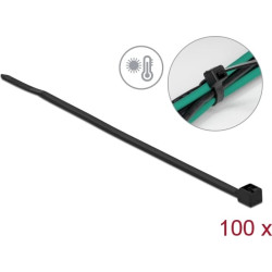 Delock Cable tie heat resistant L 100 x W 2.5 mm black 100 pieces