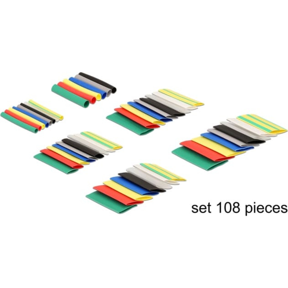 Delock Heat shrink tube set 108 pieces assorted colours