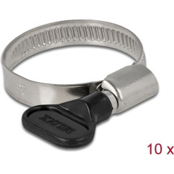 Delock Butterfly Hose Clamp 25 - 40 mm 10 pieces black