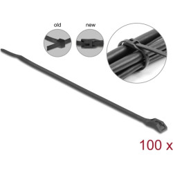 Delock Cable tie with flat head L 205 x W 2.5 mm 100 pieces black