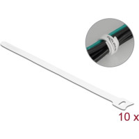 Delock Hook-and-loop cable tie L 250 x W 12 mm white 10 pieces