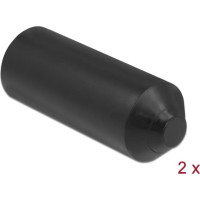 Delock End Caps with inside adhesive 90 x 30 mm 2 pieces black