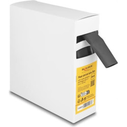Delock Heat shrink tube Box, with inside adhesive, shrinkage ratio 4:1, 5 m x 16 mm black