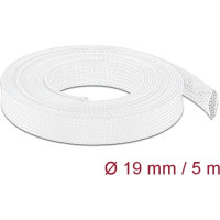 Delock Braided Sleeve stretchable 5 m x 19 mm white