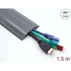 Delock Cable Duct PVC flexible 70 x 13 mm - length 1.5 m grey