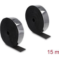 Delock Heavy-duty Hook-and-Loop tape self-adhesive L 15 m x W 50 mm black
