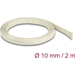 Delock Braided Sleeve made of nomex fibers 2 m x 10 mm white