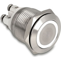 Delock Push Button for Installation 19 mm 4 x Screw Terminal LED white