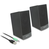 Delock Stereo 2.0 PC Speaker with 3.5 mm stereo jack male and USB powered
