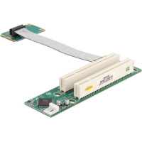 Delock Riser Card Mini PCI Express  2 x PCI 32 Bit 5 V with flexible cable 13 cm left insertion