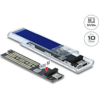 Delock External Enclosure for M.2 NVME PCIe SSD with USB Type-C™ female transparent