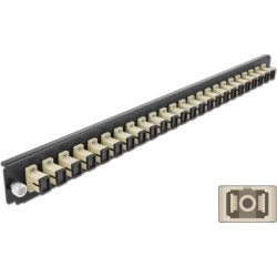 Delock 19″ Splice Box Front Panel 24 port SC Simplex beige
