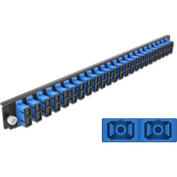 Delock 19″ Splice Box Front Panel 24 port SC Duplex blue