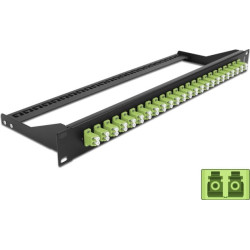 Delock 19″ Fibre Patch Panel 24 port LC Duplex limegreen