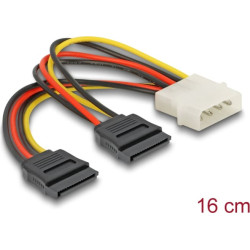 Delock Cable Power SATA HDD 2x > 4pin male
