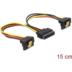 Delock Cable Power SATA 15pin  2x SATA HDD â angled
