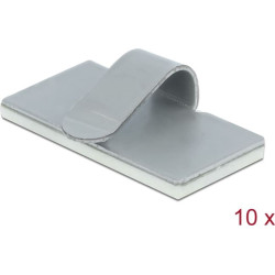 Delock Cable clamp self-adhesive steel 10 pieces