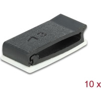 Delock Cable holder with locking clip self-adhesive black 10 pieces