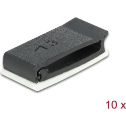 Delock Cable holder with locking clip self-adhesive black 10 pieces