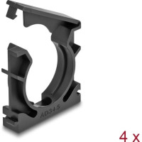 Delock Cable sleeve holder with locking clip 34.5 mm 4 pieces black