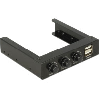Delock 3.5″ Front Panel - 2 x USB 2.0 and fan control