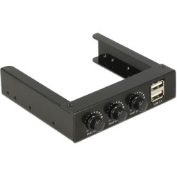 Delock 3.5″ Front Panel - 2 x USB 2.0 and fan control