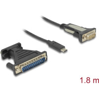 Delock Adapter USB Type-C™ > 1 x Serial DB9 RS-232 + Adapter DB25