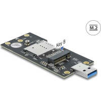 Delock USB 3.0 Converter Type-A male to M.2 Key B with SIM slot