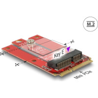 Delock Adapter Mini PCIe > M.2 Key E slot