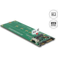 Delock U.2 SFF-8654 or SATA Converter to 1 x M.2 Key M slot